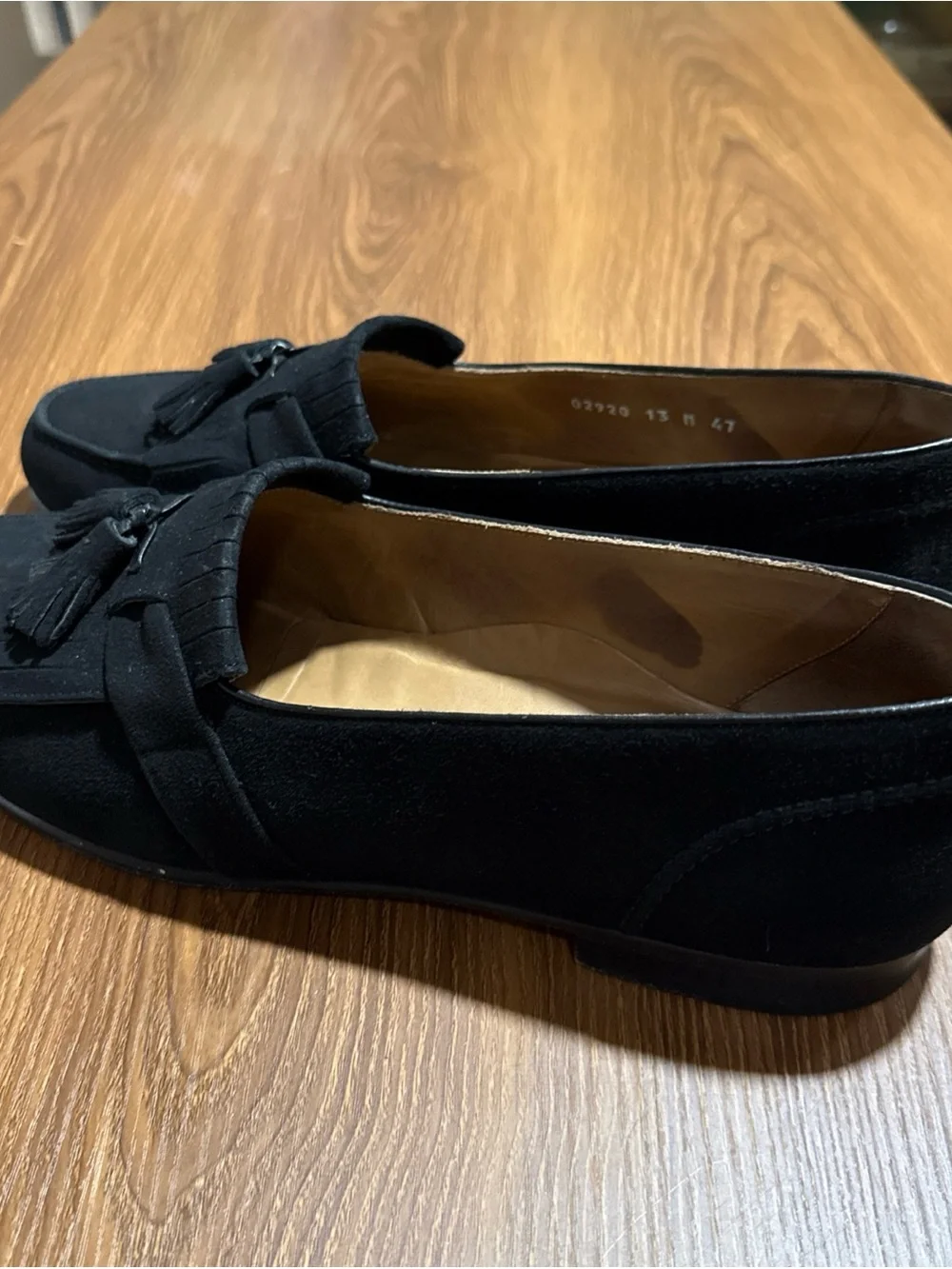 Bragano Cole Haan Black Suede Tassel Loafers Men 13